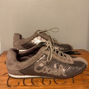 Coach “Hope” Suede-Sequined Sneakers Tennis Shoes